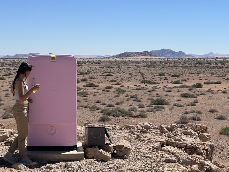 Ein Kühlschrank in der Wüste. Sowas fällt auch nur den Gondwanas ein;-)