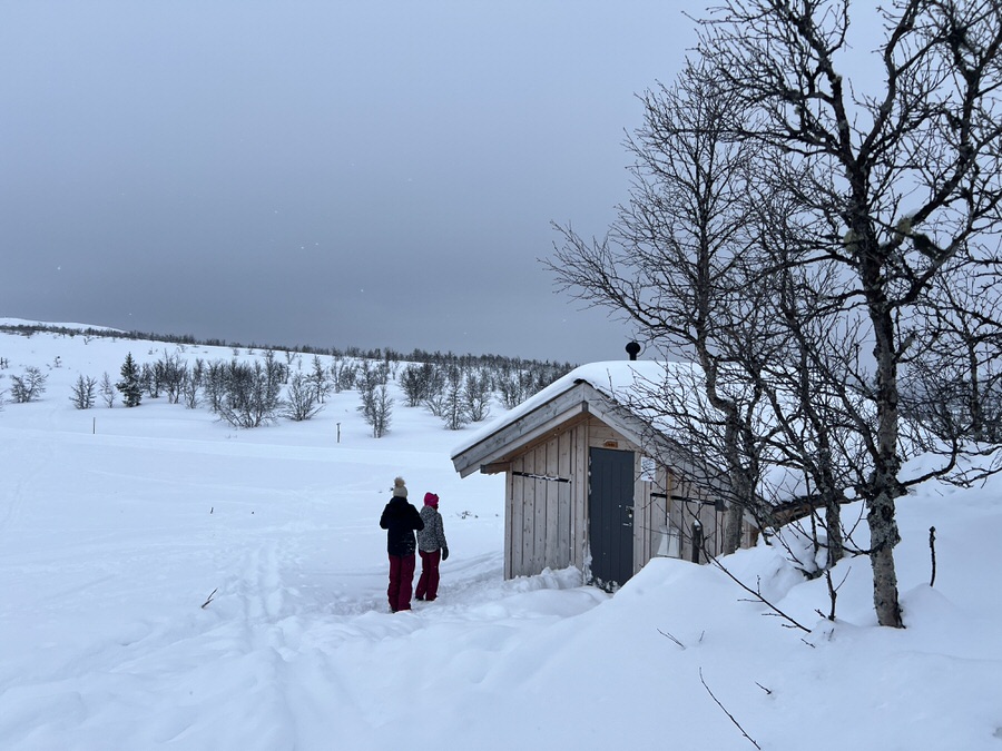 Auch das ist Norwegen im Winter: Himmel grau-weiß, Erde weiß-schwarz